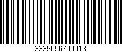 Código de barras (EAN, GTIN, SKU, ISBN): '3339056700013'