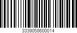 Código de barras (EAN, GTIN, SKU, ISBN): '3339058600014'