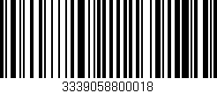 Código de barras (EAN, GTIN, SKU, ISBN): '3339058800018'