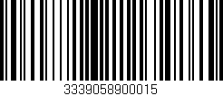 Código de barras (EAN, GTIN, SKU, ISBN): '3339058900015'