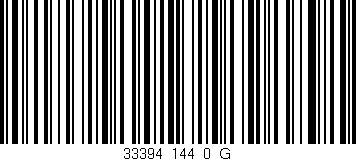 Código de barras (EAN, GTIN, SKU, ISBN): '33394_144_0_G'