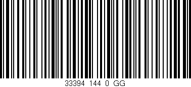 Código de barras (EAN, GTIN, SKU, ISBN): '33394_144_0_GG'
