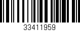 Código de barras (EAN, GTIN, SKU, ISBN): '33411959'