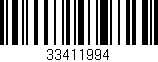Código de barras (EAN, GTIN, SKU, ISBN): '33411994'
