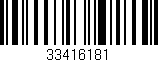 Código de barras (EAN, GTIN, SKU, ISBN): '33416181'