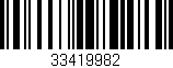 Código de barras (EAN, GTIN, SKU, ISBN): '33419982'