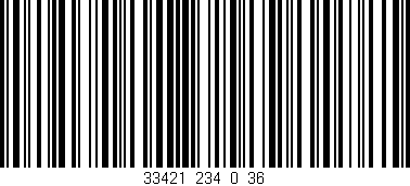 Código de barras (EAN, GTIN, SKU, ISBN): '33421_234_0_36'