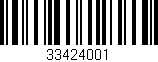 Código de barras (EAN, GTIN, SKU, ISBN): '33424001'