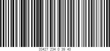 Código de barras (EAN, GTIN, SKU, ISBN): '33427_234_0_39/40'