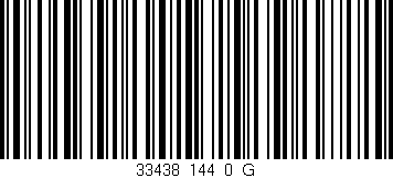 Código de barras (EAN, GTIN, SKU, ISBN): '33438_144_0_G'