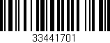 Código de barras (EAN, GTIN, SKU, ISBN): '33441701'