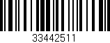 Código de barras (EAN, GTIN, SKU, ISBN): '33442511'