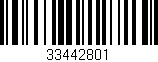 Código de barras (EAN, GTIN, SKU, ISBN): '33442801'