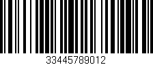 Código de barras (EAN, GTIN, SKU, ISBN): '33445789012'