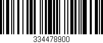 Código de barras (EAN, GTIN, SKU, ISBN): '334478900'