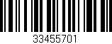 Código de barras (EAN, GTIN, SKU, ISBN): '33455701'