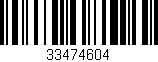 Código de barras (EAN, GTIN, SKU, ISBN): '33474604'