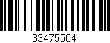 Código de barras (EAN, GTIN, SKU, ISBN): '33475504'