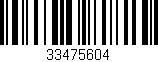 Código de barras (EAN, GTIN, SKU, ISBN): '33475604'