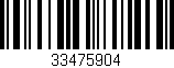 Código de barras (EAN, GTIN, SKU, ISBN): '33475904'