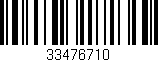 Código de barras (EAN, GTIN, SKU, ISBN): '33476710'