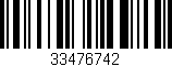 Código de barras (EAN, GTIN, SKU, ISBN): '33476742'