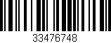Código de barras (EAN, GTIN, SKU, ISBN): '33476748'