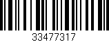 Código de barras (EAN, GTIN, SKU, ISBN): '33477317'
