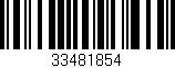 Código de barras (EAN, GTIN, SKU, ISBN): '33481854'