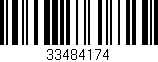 Código de barras (EAN, GTIN, SKU, ISBN): '33484174'