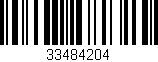 Código de barras (EAN, GTIN, SKU, ISBN): '33484204'