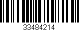 Código de barras (EAN, GTIN, SKU, ISBN): '33484214'