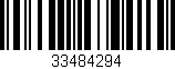 Código de barras (EAN, GTIN, SKU, ISBN): '33484294'