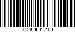 Código de barras (EAN, GTIN, SKU, ISBN): '3348900012189'