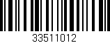 Código de barras (EAN, GTIN, SKU, ISBN): '33511012'