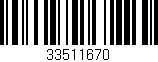 Código de barras (EAN, GTIN, SKU, ISBN): '33511670'