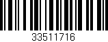 Código de barras (EAN, GTIN, SKU, ISBN): '33511716'