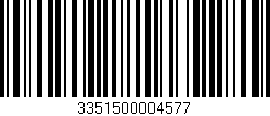Código de barras (EAN, GTIN, SKU, ISBN): '3351500004577'