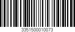 Código de barras (EAN, GTIN, SKU, ISBN): '3351500010073'