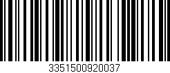 Código de barras (EAN, GTIN, SKU, ISBN): '3351500920037'