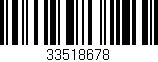 Código de barras (EAN, GTIN, SKU, ISBN): '33518678'