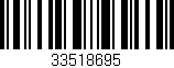 Código de barras (EAN, GTIN, SKU, ISBN): '33518695'