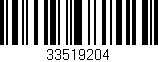 Código de barras (EAN, GTIN, SKU, ISBN): '33519204'