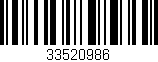 Código de barras (EAN, GTIN, SKU, ISBN): '33520986'