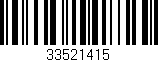 Código de barras (EAN, GTIN, SKU, ISBN): '33521415'