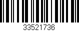 Código de barras (EAN, GTIN, SKU, ISBN): '33521736'