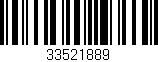 Código de barras (EAN, GTIN, SKU, ISBN): '33521889'
