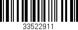 Código de barras (EAN, GTIN, SKU, ISBN): '33522911'