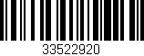 Código de barras (EAN, GTIN, SKU, ISBN): '33522920'