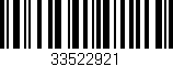Código de barras (EAN, GTIN, SKU, ISBN): '33522921'